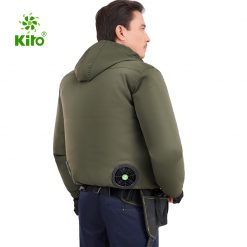 Bộ Áo Điều Hòa KITO KT03 Chính Hãng - Pin 30.000mAh, Quạt 24V, Màu Xanh Quân, BH 1 Năm