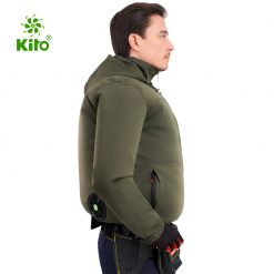 Bộ Áo Điều Hòa KITO KT03 Chính Hãng - Pin 30.000mAh, Quạt 24V, Màu Xanh Quân, BH 1 Năm